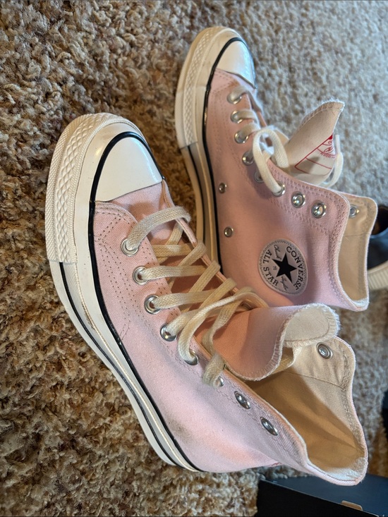 Converse Shoes - Converse High Top Sneakers - Light Pink Canvas
